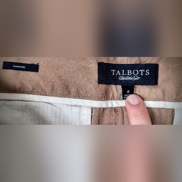 EUC Talbot's Cropped Ankle Pants, Light Brown, Pleated, Size 6, Like New! - Picture 3 of 10